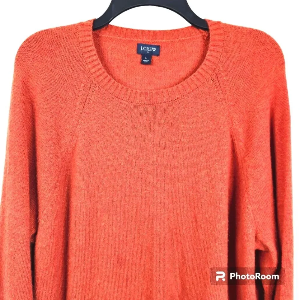 J. Crew Mens Lambswool Blend Long Sleeve Crewneck Sweater Size Large